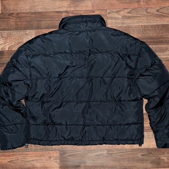 Elegant Black Puffer Jacket for Women cropped adjustable - Picture 8 of 9